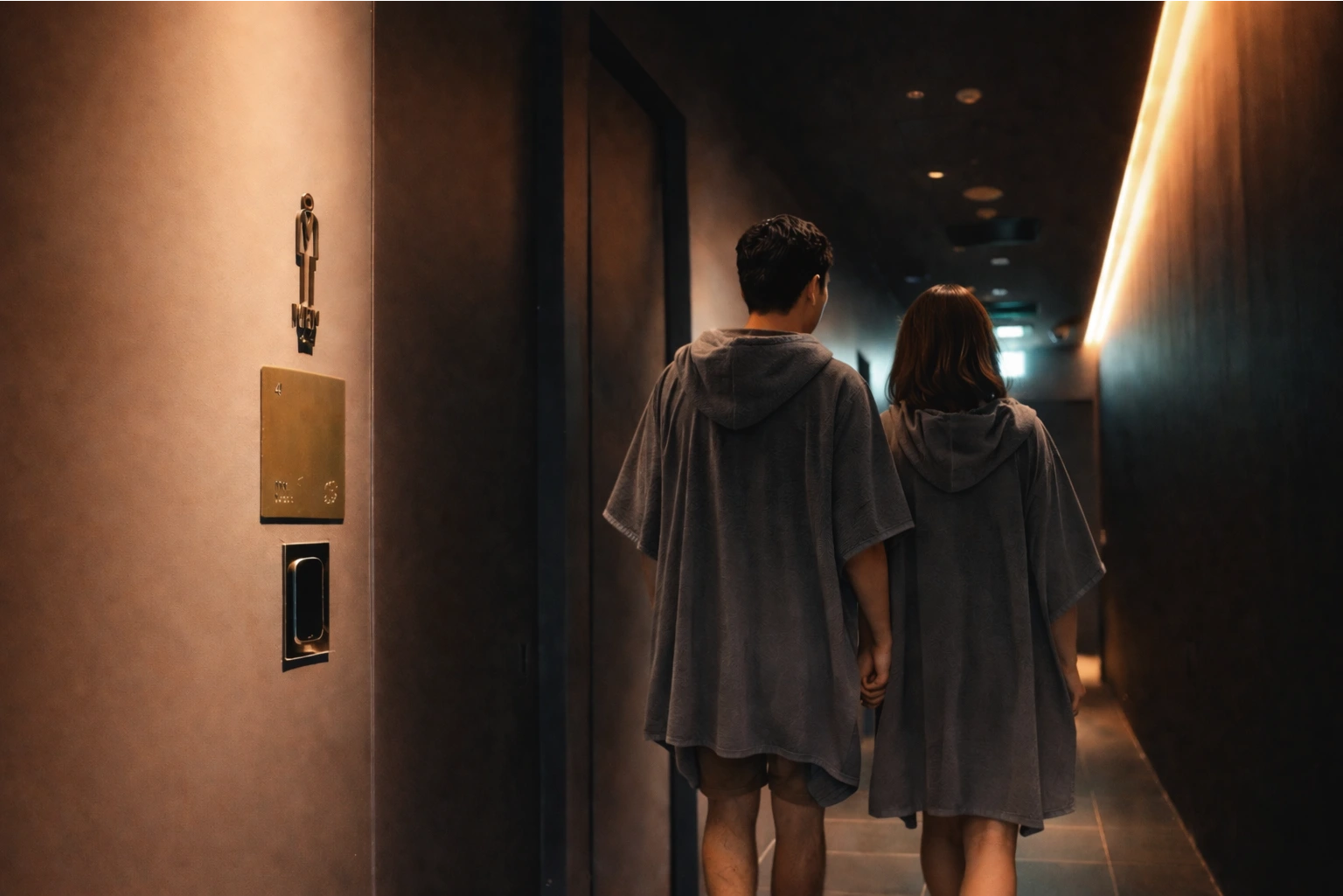 Guests enjoying the sauna together